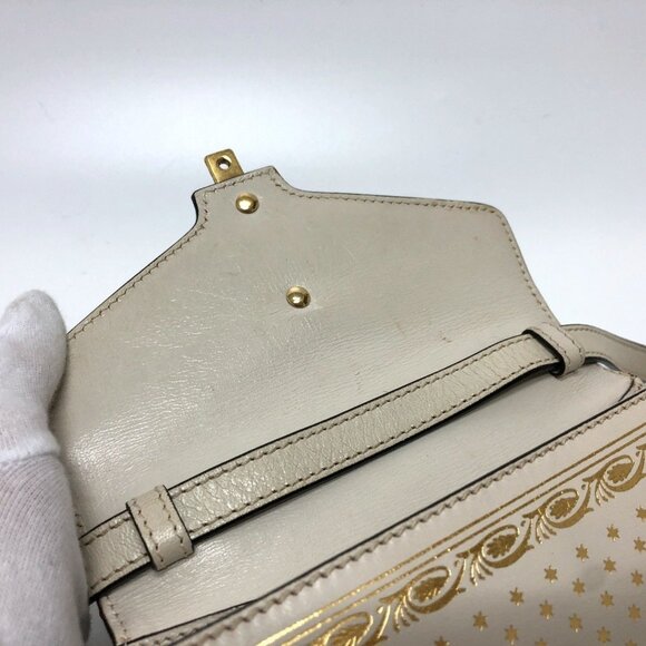 GUCCI White Leather Sylvie Shoulder Bag - Picture 15 of 16